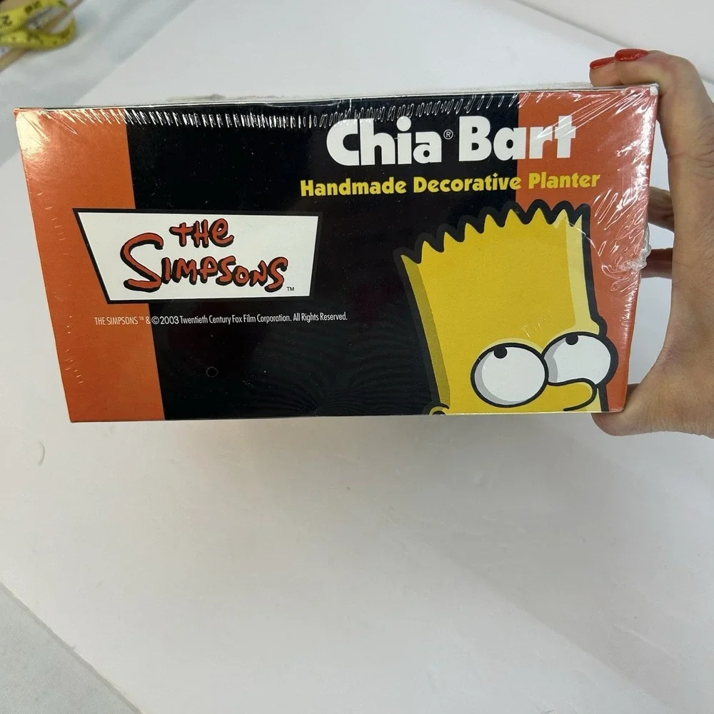 New Sealed The Simpsons Chia Bart Handmade Decorative Planter Growing Vintage